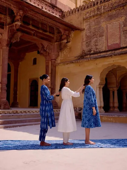 A shot from the campaign I directed for Folksong Stories in Jaipur. We wanted to create a narrative of sisterhood and tradition, and this moment captured that feeling perfectly.