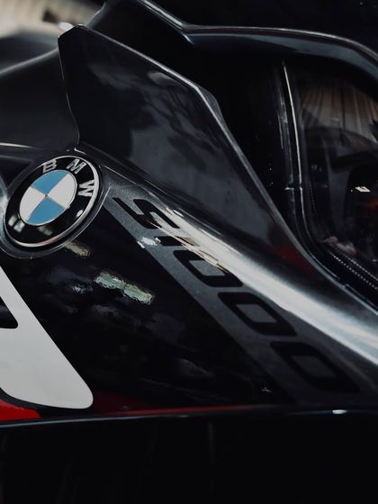 The iconic BMW roundel and S1000RR logo on the fairing.