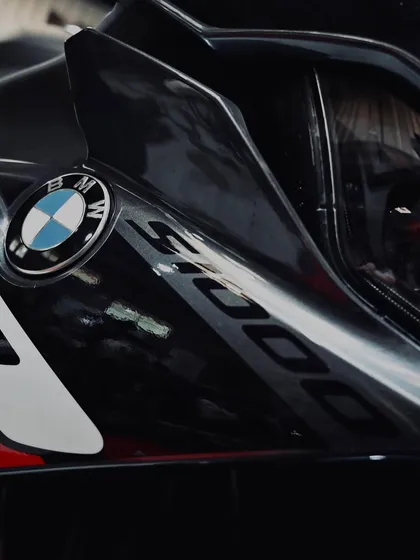 The iconic BMW roundel and S1000RR logo on the fairing.