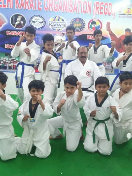 The fighting stance. A group of our junior students ready for action, showing the focus and determination we instill in them from day one.