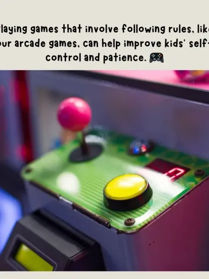 Playing games that involve following rules, like our arcade games, can help improve kids' self-control and patience.