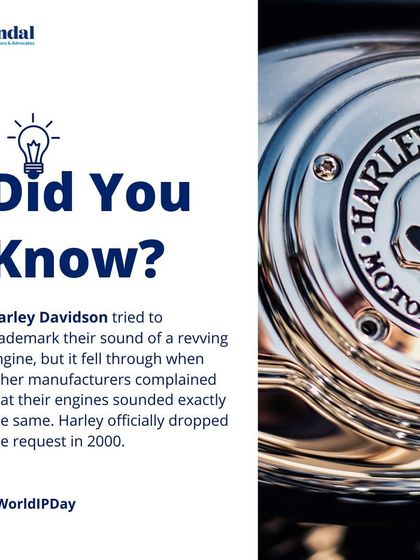 Did you know Harley Davidson once tried to trademark the sound of its revving engine? This is an example of a non-conventional or sound trademark application.