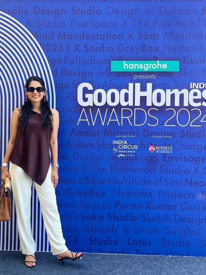 Posing at the GoodHomes Awards 2024. It was an honor to be recognized among a talented group of young designers, and we are thankful to the magazine for this prestigious award.