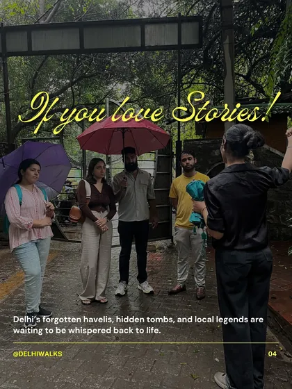 Even on a rainy day, the stories of Delhi don't stop. Our walks happen rain or shine, because sometimes the city's forgotten tombs and hidden alleys look even more beautiful with a fresh coat of monsoon magic.
