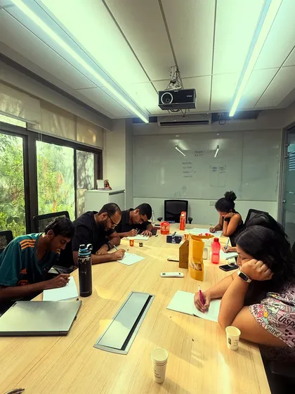 This is where the work and the magic happen. A snapshot from our in-person 'Pudus' batch, where writers are deep in focus, bringing their stories to life through dedicated practice and craft exercises.
