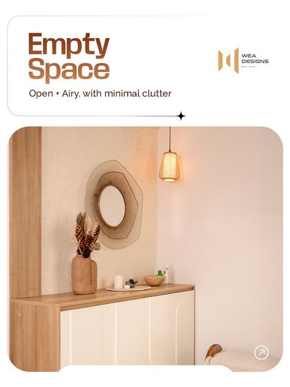 Creating open, airy spaces is key to Japandi style. This foyer uses a simple console and minimal decor to avoid clutter and promote a sense of calm.