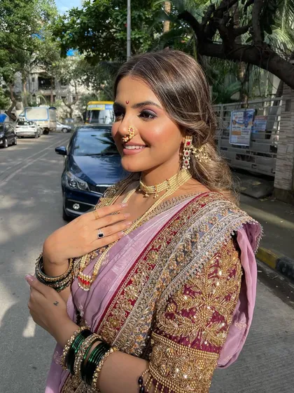 A candid shot on the street, proving that my makeup looks just as flawless in natural daylight as it does indoors.