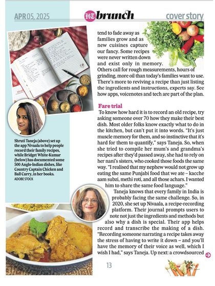 Nivaala - Recipe Preservation & Keepsakes In the Press photo 3