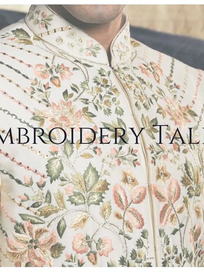 This is where your love story is woven into the fabric. Our artisans craft sherwanis with colors and patterns that represent you on your wedding day.