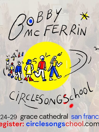 This poster for the Circle Songs School says it all. It’s an invitation to join a community of singers for an unforgettable experience of sonic exploration and vocal freedom.