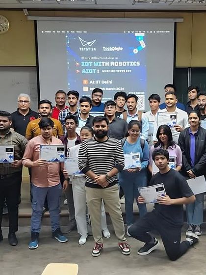From dreaming of getting a chance to be in IIT to presenting a lecture at IIT Delhi. This picture captures a proud moment, sharing my knowledge of IoT with the next generation of engineers.