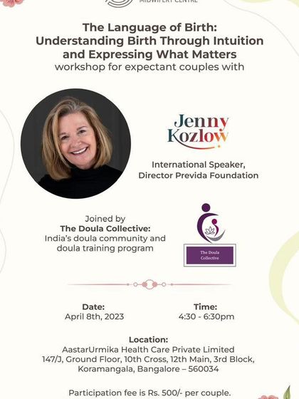 We were thrilled to promote this workshop on "The Language of Birth" with international speaker Jenny Kozlow. Events like these help expectant couples and birth workers understand birth through intuition and effective communication.