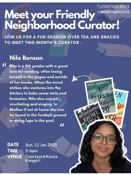Meet Nila Benson, our 9th grade curator for January. A lover of books, baking, and football, Nila brought her diverse interests to her book selections.