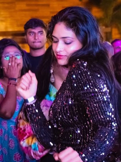 The joy on the dance floor is what it's all about. This candid shot from a NYE party captures the pure happiness of the crowd, which is the ultimate goal of every set I play.