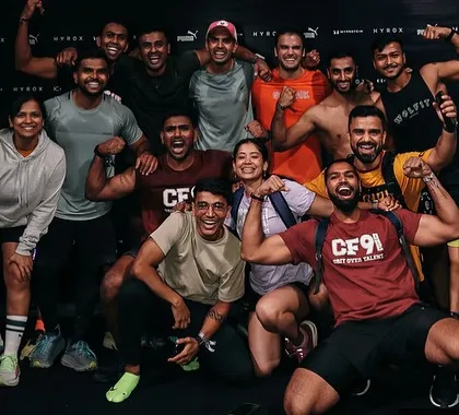 This is our 'Ohana' in action at the Mumbai Hyrox competition. We train hard together, but we also celebrate and support each other every step of the way. The energy and camaraderie here are what make our community so strong.