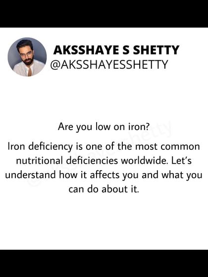 Iron deficiency is extremely common, but it's not always about diet. I explain the symptoms, the difference between heme and non-heme iron, and hidden causes like poor absorption or blood loss that need to be addressed.