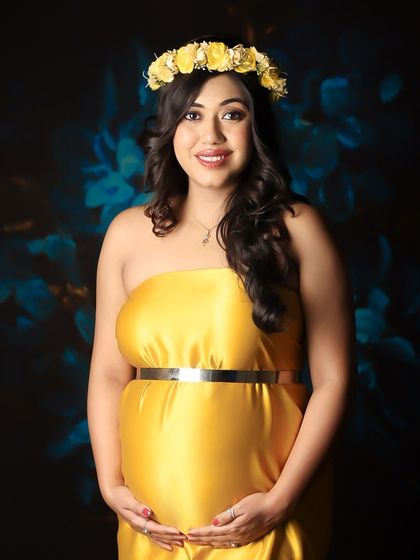 This series showcases my artistic fabric draping service, using a brilliant yellow fabric to create stunning, wing-like effects and elegant silhouettes.