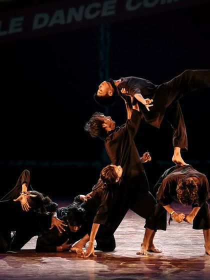 A breathtaking moment of teamwork and trust from a contemporary piece at our Big.inning competition. Our stage showcases a diverse range of styles and talent.