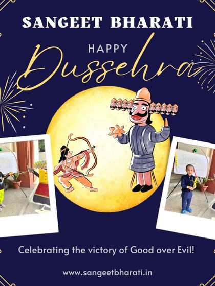 We celebrate the victory of good over evil during Dussehra. Our students enjoy listening to the story of the Ramayan and engaging in fun craft activities, like creating props to re-enact the epic tale.