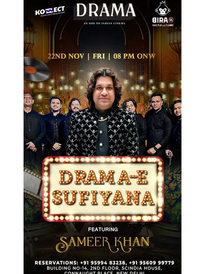 Performing for a 'Drama-e-Sufiyana' night at Drama in Connaught Place, New Delhi. The theme was a perfect fit for our music.