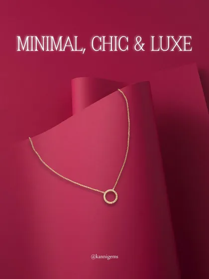 Minimal, chic, and luxe. This circular diamond pendant necklace embodies the art of refined luxury. It is subtle enough for every day, yet stunning enough for forever, proving that the most beautiful things naturally attract attention.