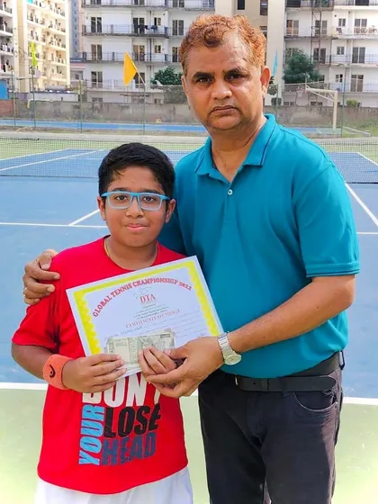 A special moment for Vivan Garg, who won his first-ever tennis tournament with us. This is proof that our structured training helps build confidence and delivers results even for new competitors.