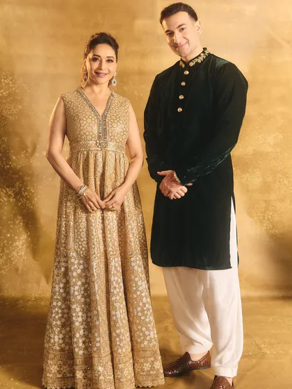 Standing with the legendary Madhuri Dixit. It's always an honor to meet and connect with artists who have inspired millions.