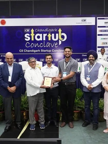 A proud moment for our team as we receive an award at the CII Startup Conclave in Chandigarh from the Hon’ble Governor of Punjab, Sh. Gulab Chand Kataria. This recognition from esteemed industry and government leaders fuels our commitment to building modern, sustainable infrastructure.