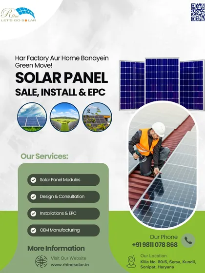 Let's make every factory and home a green move. My team provides end-to-end solar setup with guaranteed service, from solar panel modules to full EPC and OEM manufacturing.