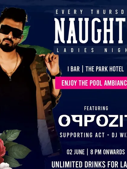 A flyer for my supporting act at a "Naughty Ladies Night" at I Bar in The Park Hotel, Bangalore. It's always fun to play at different venues around my home city.