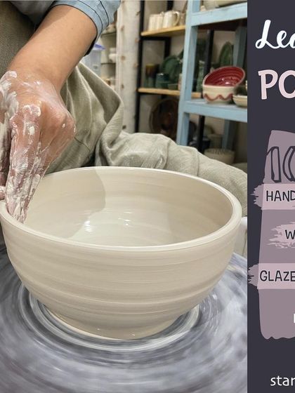 Our 10-class course gives you the time to truly master the wheel, moving from basic shapes to larger, more complex forms like this wide bowl.