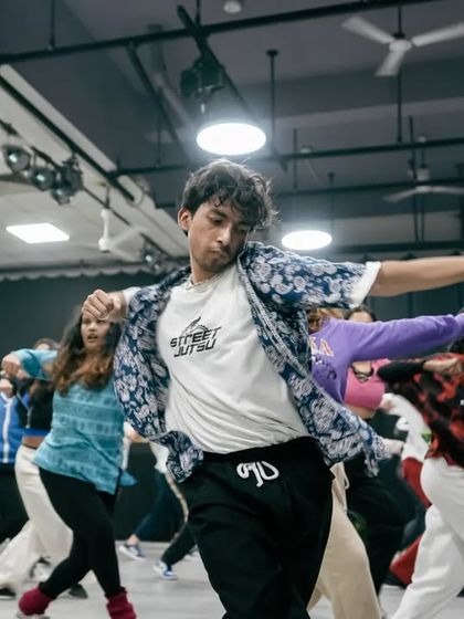 A student in full flow during the workshop. This is the energy and passion that fills the room.