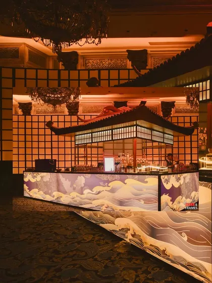 A Japanese-inspired bar we designed for a 60th birthday celebration. Our planning services extend to all types of luxury events, with the same focus on creative, personalized design.