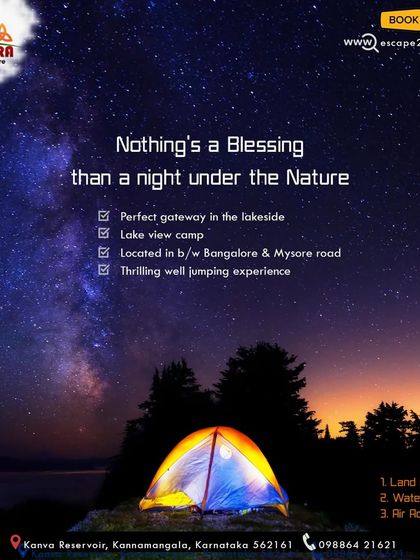 Nothing's a blessing more than a night under nature. A tent glows under the Milky Way.