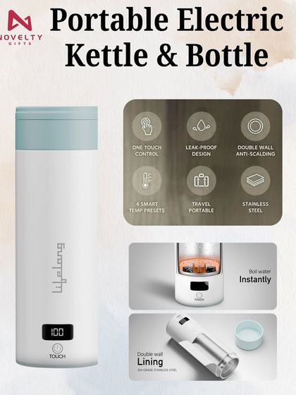 This portable electric kettle and bottle is perfect for the person who is always on the go. It's leak-proof, travel-friendly, and can boil water instantly, making it a highly practical and modern gift.