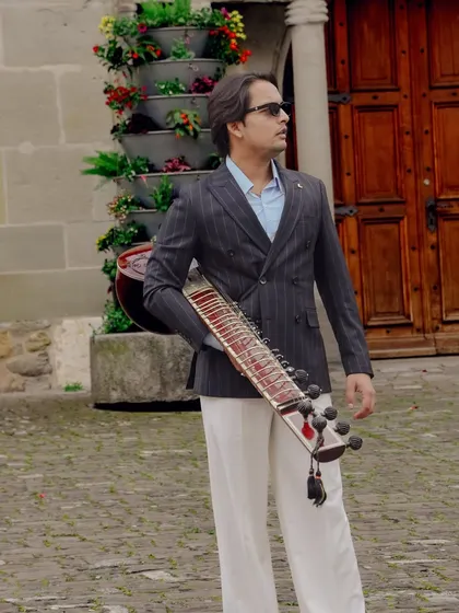 Another stylish shot from Lausanne, where my music and personal style come together.
