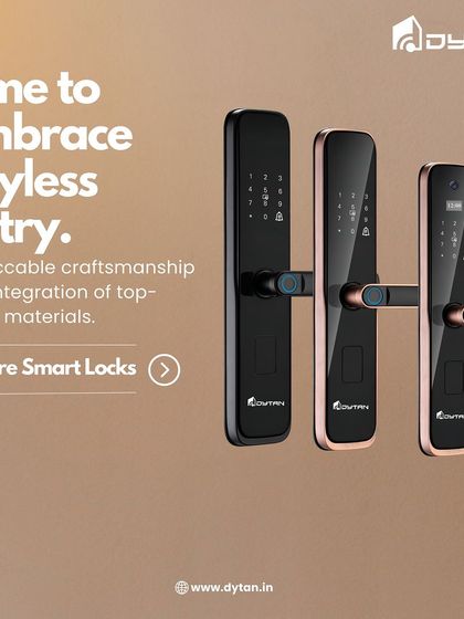 It's time to embrace a keyless lifestyle. This image showcases our range of smart locks, crafted with top-notch materials for impeccable performance and a sophisticated look.