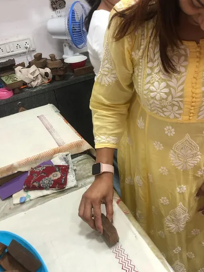 Our block printing sessions cater to projects of all sizes. Whether you're decorating a small pouch or a large piece of fabric, we provide the space and guidance you need.