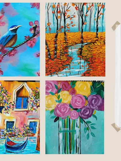 More stunning student work from my online courses. It's a joy to see them master techniques and create such beautiful pieces, from landscapes to florals.