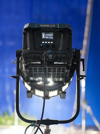 The back panel of the Evoke 5000B, showcasing its professional interface and durable, weather-resistant construction.