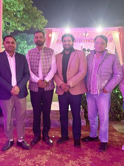 A photo with friends and colleagues at a social gathering. True relationships are built on mutual respect.