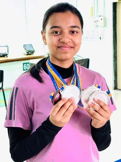 At just 14 years old, Pranju Somani qualified for the Indian Team Selection Trials with a personal best score at the 67th National Shooting Championship. Her dedication at a young age is truly inspiring.