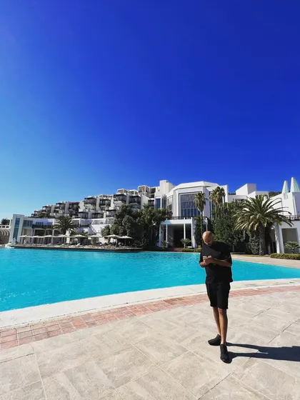 The view from our hotel in Bodrum. The infinity pool overlooking the sea was the perfect place to relax before the parties started.