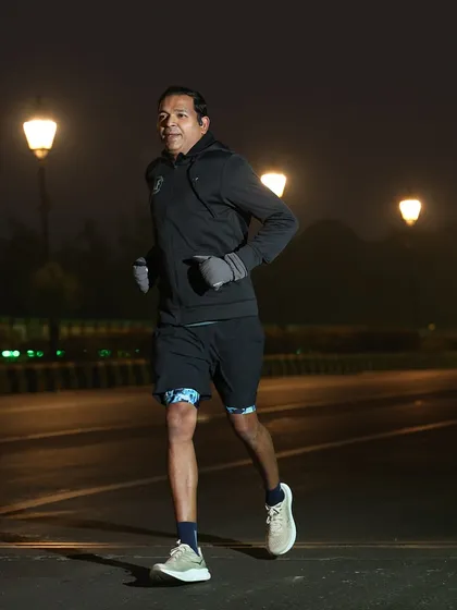 Running in the quiet hours of the morning. Our sessions start early to beat the traffic and heat.