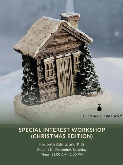 Get cozy and creative with our Christmas workshops. Participants in this session learned hand-building techniques to craft their own charming Christmas house incense burner.