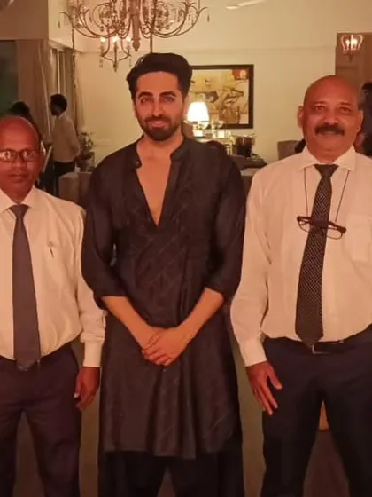 It was an honour to be a part of Ayushmann Khurrana's birthday celebrations. Here I am with my trusted team leaders who ensure every detail is perfect, reflecting our commitment to excellence for every client, no matter the occasion.