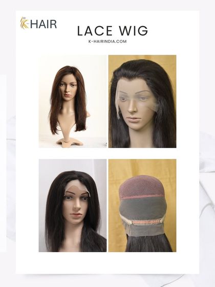 This graphic provides a visual guide to our Lace Wig. You can see the delicate lace front that creates a natural hairline and the construction of the cap.