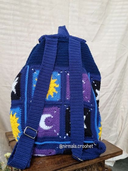 The back of the galaxy backpack, showing the fully adjustable straps that ensure a comfortable fit for everyone.