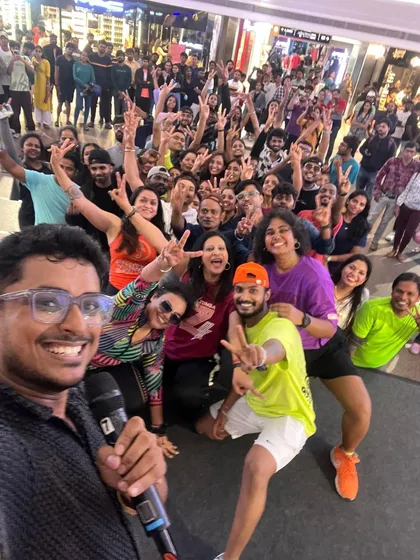 Nothing beats the vibe of our community coming together. This selfie captures the incredible energy at our "Zumba for a Cause" event, where we danced to support kids' education.