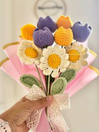 Crochet Flower Bouquets & Arrangements